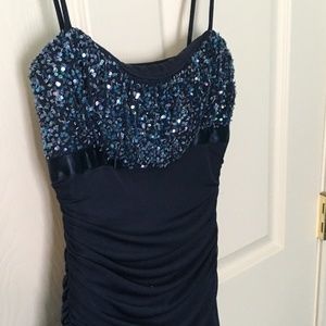 City Studio Handkerchief Skirt Cocktail Dress